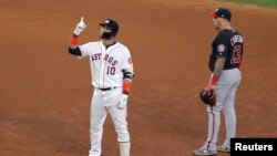 Yuli Gurriel de los Astros de Houston. Erik Williams-USA TODAY Sports vía Reuters.