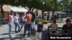 Cubanos varados en Nuevo Laredo, México.