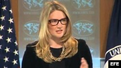 Marie Harf, portavoz adjunta del Departamento de Estado de EEUU.