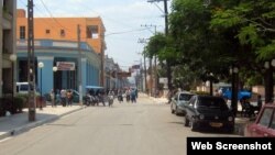 Una calle de Morón. 