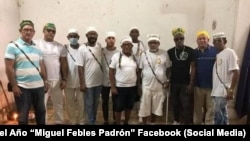 Sacerdotes de la Comisión de la Letra del Año “Miguel Febles Padrón”. (Foto: Facebook)