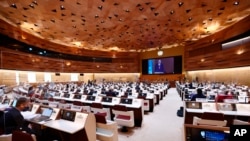 Reunión del Consejo de Derechos Humanos de la ONU en Ginebra , Suiza. (Denis Balibouse/Pool vía AP, Archivo)