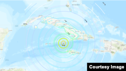 Mapa muestra el alcance del sismo.