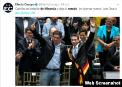 El exgobernador exhortó a los mirandinos a votar por Ocariz en la jornada del domingo e hizo un llamado a los abstencionistas.