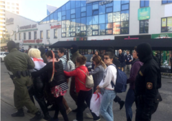 Protestas en Minsk el domingo 20 de septiembre 2020