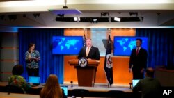 Mike Pompeo presenta el informe sobre terrorismo 2019. Mandel Ngan/Pool via AP