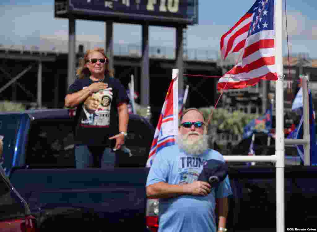 Caravana de apoyo a la reelecci&#243;n del Presidente Donald Trump en Miami.