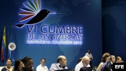 Fotografía cedida por la cancillería de Colombia, durante una reunión que contó con la presencia de 17 cancilleres de las Américas y los jefes de delegación de los países en Cartagena de Indias (Colombia). La reunión tuvo como propósito revisar la declara