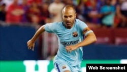 El capitán del FC Barcelona Andrés Iniesta.