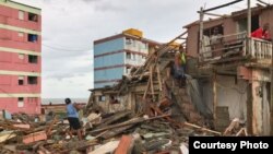 Destrozos luego del paso del huracán Matthew por Baracoa/ Tomada del Twitter de Mike Theiss