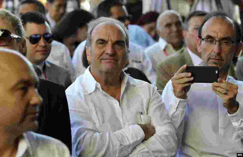 Joaquim Gay de Montella, el vicepresidente de la Confederación Española de Organizaciones Empresariales, en la inauguración de la Feria Internacional de La Habana, adonde participan más de 160 empresas españolas. 