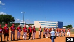 "Juego del Reencuentro" de ex-peloteros cubanos celebrado en la ciudad de Hialeah, sábado 11 de octubre del 2014.