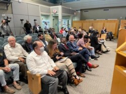 Imagen del público en la reunión de Justicia Cuba en la Alcaldía de Miami