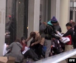 Explosión en la estación de metro de Bruselas.