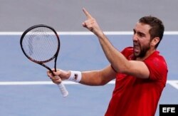 Cilic tras su victoria sobre Djokovic.