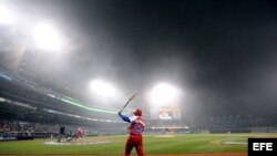 El bateador de Cuba Alfredo Despaigne.