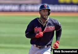 Yandy Díaz. Tomado del twitter de los Indios de Cleveland.