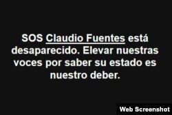 Familiares y amigos exigen información sobre el paradero del fotógrafo opositor Claudio Fuentes.