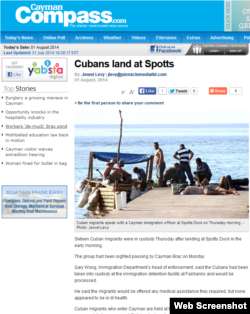 La noticia publicada en Cayman Compass.