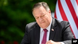 El secretario de Estado de EEUU, Mike Pompeo. (Jure Makovec/Pool Photo via AP)