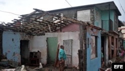 Parte de los destrozos y estragos causados por el paso del huracán Matthew en Baracoa, provincia de Guantánamo (Cuba).