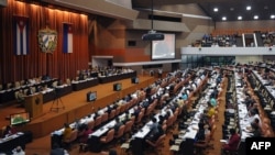 Vista de una sesión plenaria en la IX Legislatura de la Asamblea Nacional del Poder Popular el 21 de diciembre de 2018. Foto AFP/ Yamil Lage.