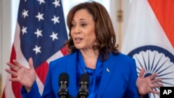 Foto de archivo. La vicepresidenta de Estados Unidos, Kamala Harris, habla durante un evento en Washington. (Foto AP/Jacquelyn Martin, archivo)