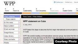 WPP anuncia acuerdo con Cuba.