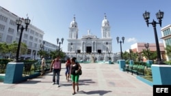 El parque Carlos Manuel de Céspedes en Santiago de Cuba (Cuba).