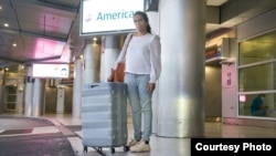  Anamely Ramos en el Aeropuerto Internacional de Miami. (Foto: CubaNet)