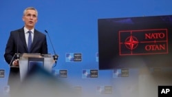 FOTO ARCHIVO. El secretario general de la OTAN, Jens Stoltenberg, en Bruselas, el 22 de febrero de 2022. (AP Foto/Olivier Matthys)