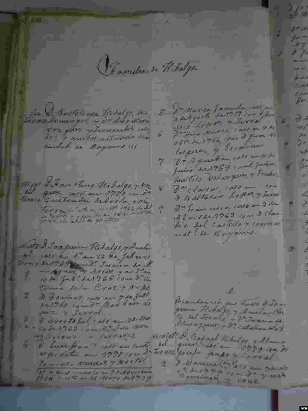 Documentos originales de archivos parroquiales de Cuba y del Archivo de Indias, España.