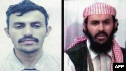 Combinación de fotos del jefe de Al Qaida en la Península Arábiga, Qasem al Rimi. 