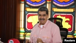 El presidente de Venezuela, Nicolás Maduro, en el Palacio Miraflores, Caracas, el 27 de agosto de 2024. (Reuters/Third Party Handout).