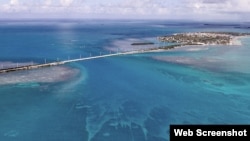 Vista de Islamorada, uno de los cayos de la Florida. 