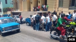 Accidente de tránsito en la Calle Aguilera de Santiago de Cuba.