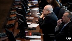 El representante de Juan Guaidó durante su primera intervención ante el Consejo Permanente de la OEA. 