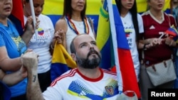 Una manifestación de venezolanos que residen en Panamá, el 31 de julio de 2024. (Reuters/Enea Lebrun).