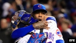 La noche de la consagración de Aroldis Chapman en el Wrigley Field de Chicago.