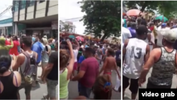 Imágenes de la protesta en Palma Soriano el 11 de julio.