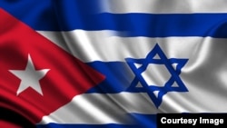 Banderas Cuba e Israel.