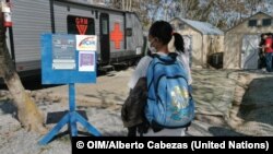 El asentamiento informal en Matamoros, en la frontera norte de México. © OIM/Alberto Cabezas