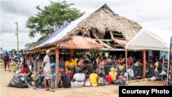 Campamento para inmigrantes en Lajas Blancas, Panamá