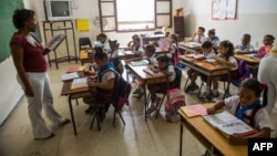 Una escuela primaria en Cuba.