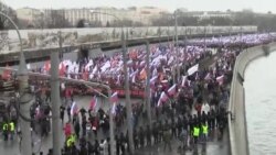 Marcha en Moscú en homenaje a Boris Nemtsov