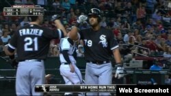 José Abreu conectó su jonrón número 100 en las Grandes Ligas.