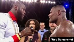 Deontay Wilder (i) vs Luis Ortiz (d), el 3 de marzo próximo.